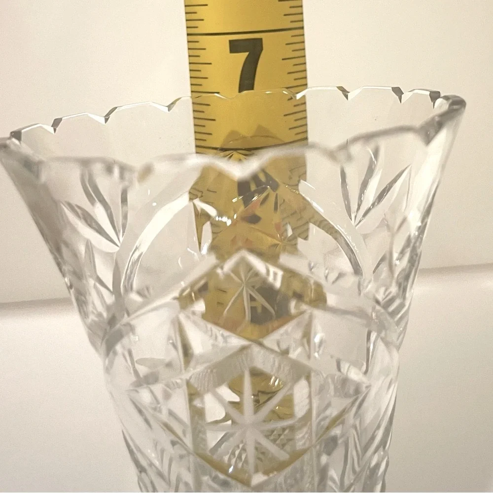 Bohemian Crystal Bud Vase | Intricately Hand Carved | Lightweight and Delicate.